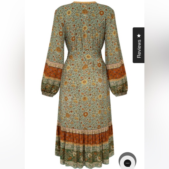 NWT Spell Lady Untamed Button Through Midi in Matcha size small - Picture 7 of 16